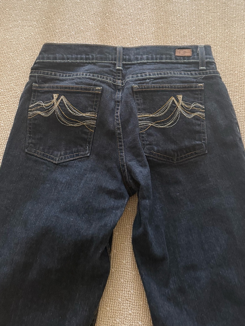 DKNY Black Flare Jeans - Classic Dark Wash - Picture 5 of 6